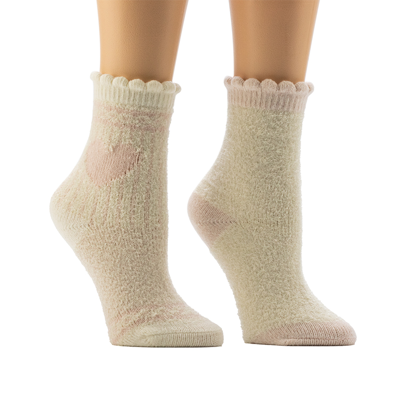 Calcetines cómodos para el hogar Welt Jacquard de Scalop para mujer