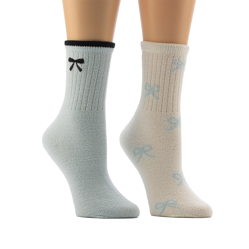 Calcetines Cosy Home con estampado floral en forma de lazo para mujer