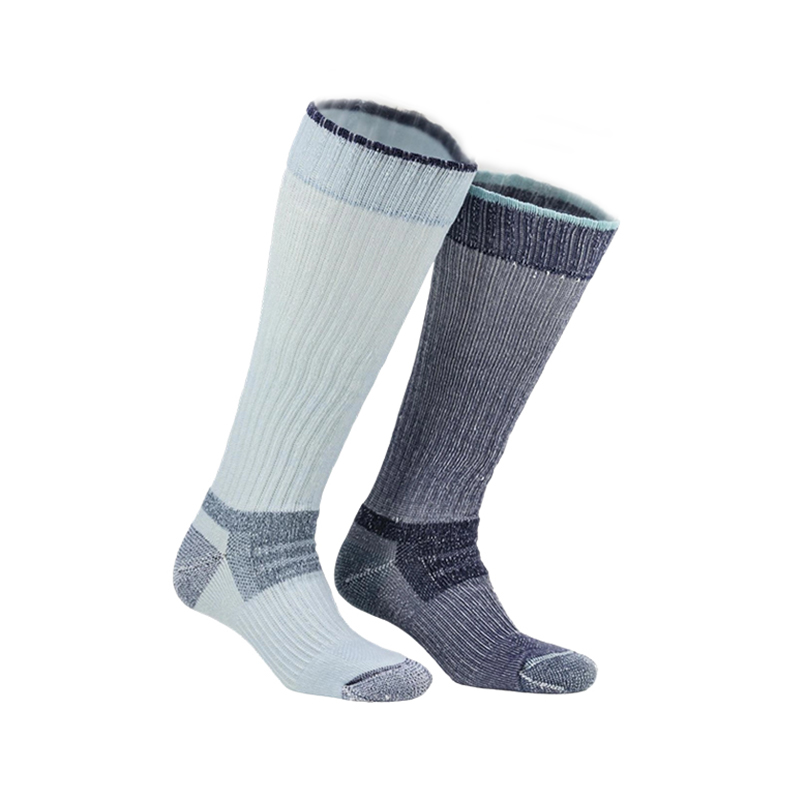 Calcetín alto hasta la rodilla de lana 2P para mujer