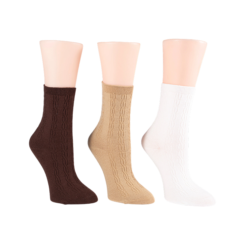 Calcetines de punto trenzado para mujer