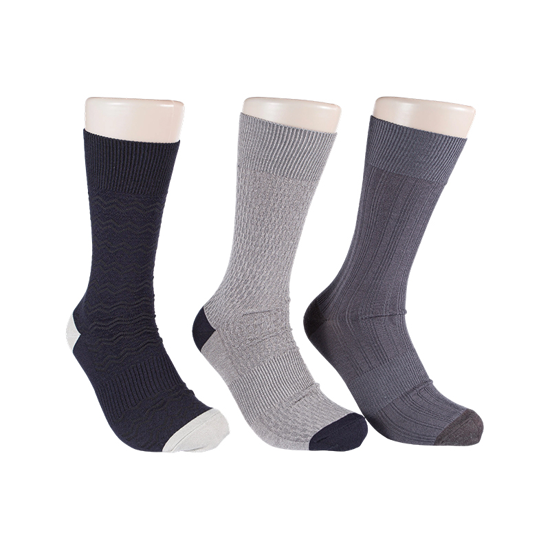 Calcetines de 3 piezas con soporte para el arco y texturas mixtas