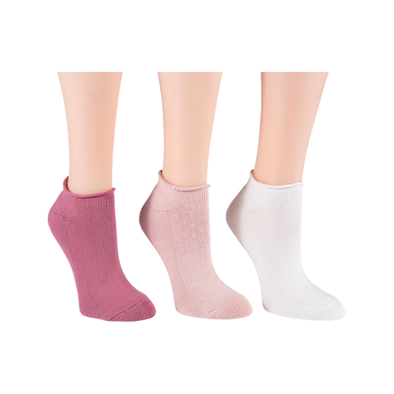 Calcetines Roll Top Dot Half Cushion No Show de 3 piezas