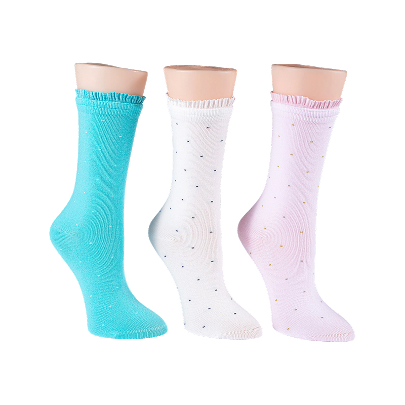 Calcetines de encaje con lunares para mujer