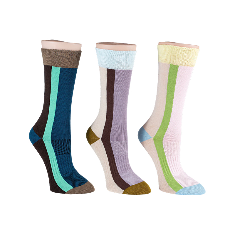 Calcetines deportivos con bloques de color para mujer