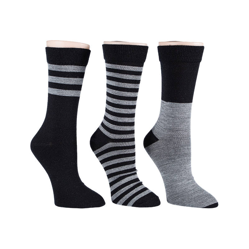 Calcetines de lana a rayas para hombre