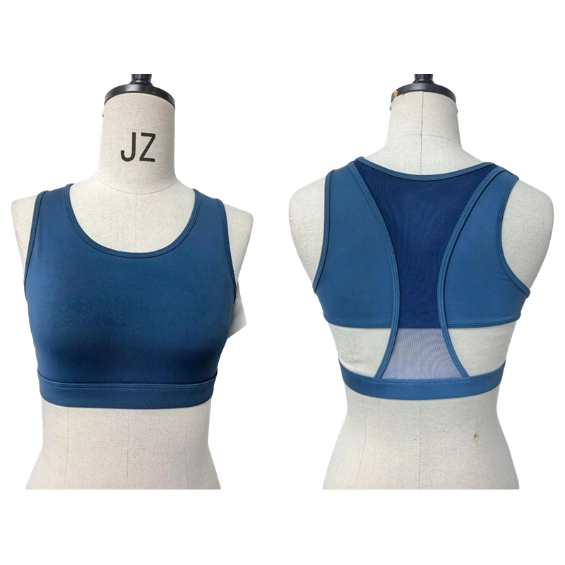 Sujetador deportivo con malla para mujer